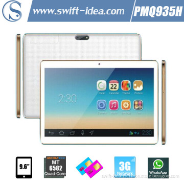 9.6 Inch IPS Mtk6582 Quad Core 3G Calling Android 4.4 Latest Tablet (PMQ935H)